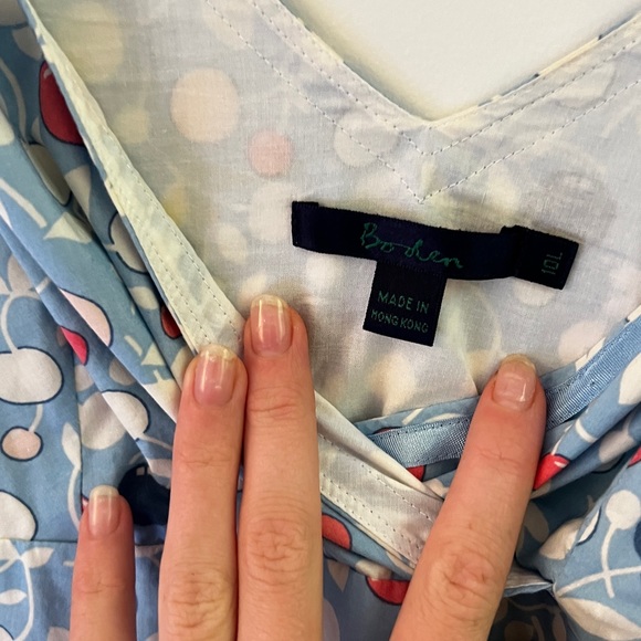 Boden Blue Cherry Pattern Dress - Picture 4 of 6